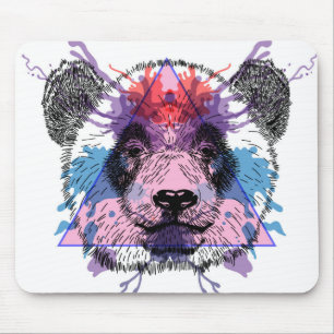 Mousepad Urso de panda geométrico