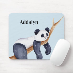 Mousepad Urso de panda sonolento personalizado bonito na