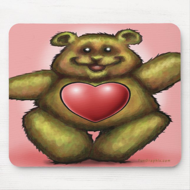 Mousepad Urso do Coração (Frente)