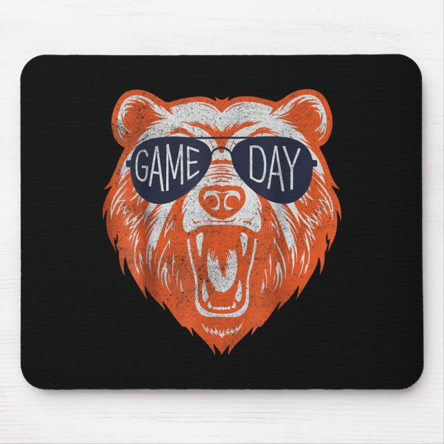 Mousepad Urso do dia do jogo  (Frente)