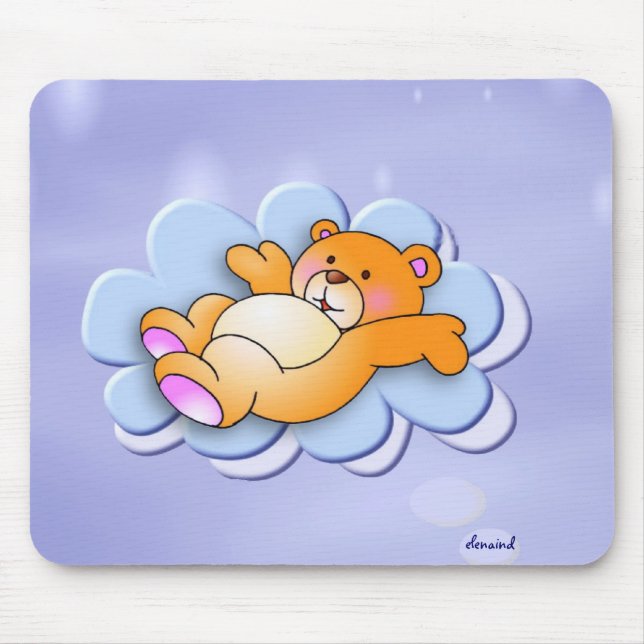 Mousepad Urso Doce Na Nuvem (Frente)