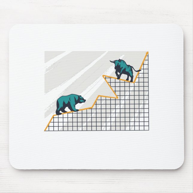 Mousepad Urso e Bull - Gráfico de mercado (Frente)