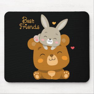 Mousepad Urso e coelho