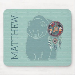 Mousepad Urso Espírito Nativo Americano com Nome