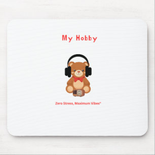 Mousepad Urso Fofo Meu Hobby Gaming e MouseMousepad de Escr