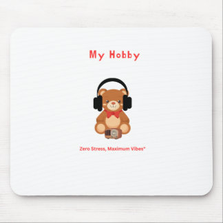 Mousepad Urso Fofo Meu Hobby Gaming e MouseMousepad de Escr