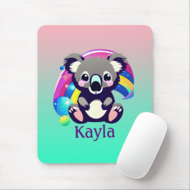 Mousepad Urso Koala Personalizado e Arco-íris