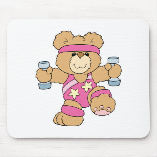 Mousepad Urso Malhação de exercício bonito