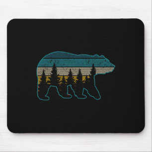 Mousepad Urso Natureza Grizzly Marrom Urso Preto Caminhada 