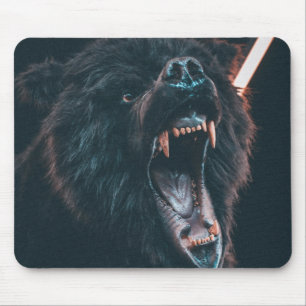 Mousepad Urso Negro Bravo Dente Urso Negro