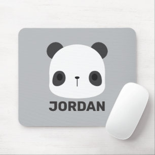 Mousepad Urso Panda Bonito com Nome Personalizado