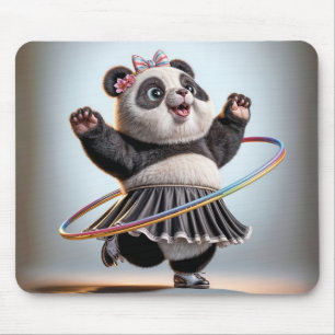 Mousepad Urso Panda Com Hula Hoop