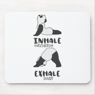 Mousepad Urso Panda Engraçado Inspira Expira Ioga Panda