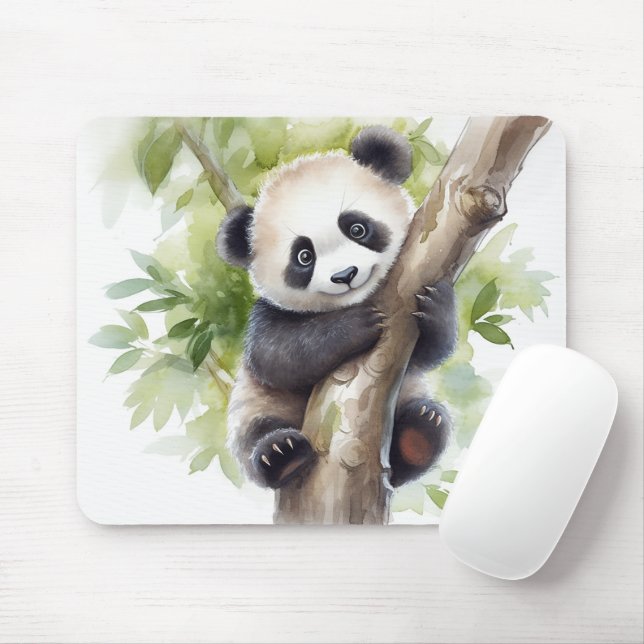 Mousepad Urso Panda Na Árvore (Com mouse)