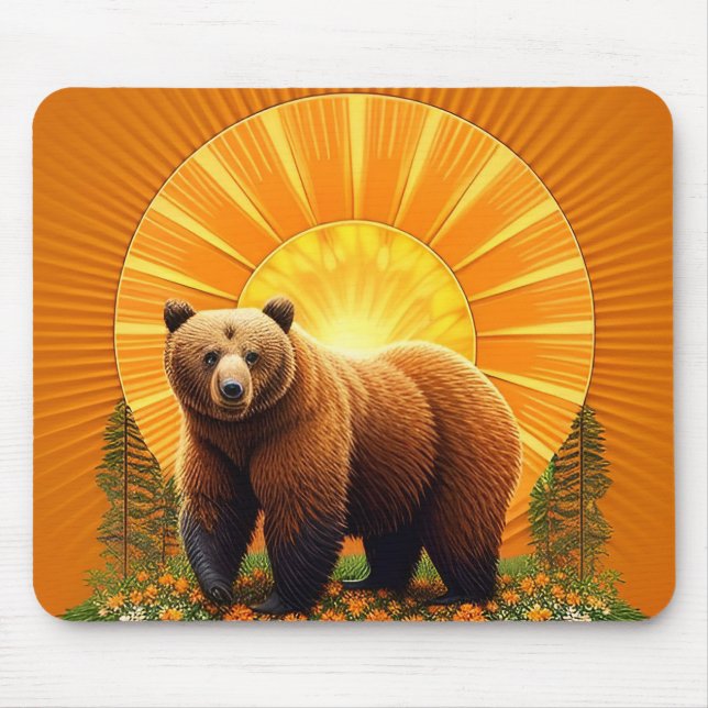 Mousepad Urso Pardo Majestoso (Frente)