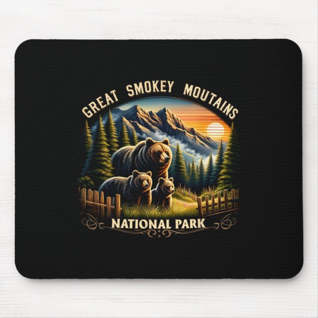 Mousepad Urso Parque Nacional Great Smokey Mountains Urso P (Frente)