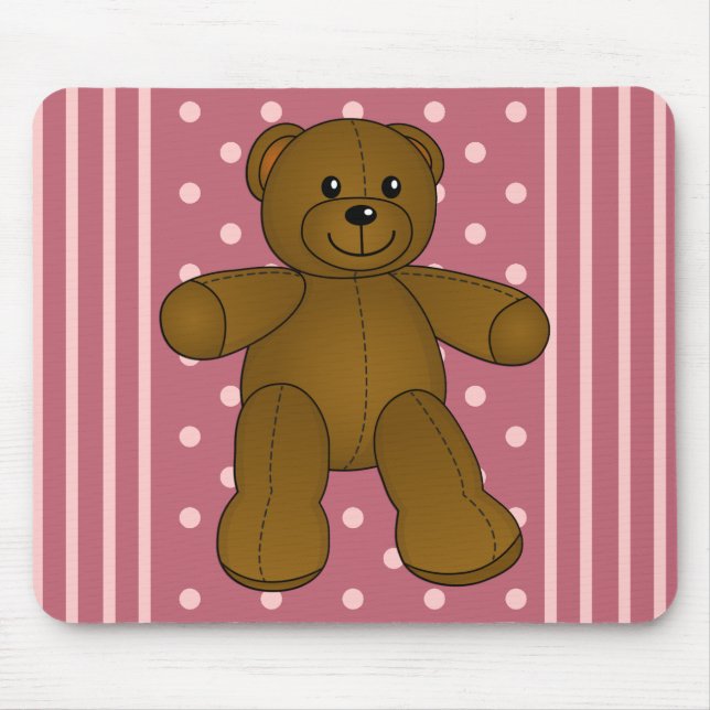 Mousepad Urso-peludo-marrom-bonito (Frente)