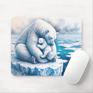 Mousepad Urso Polar com o Cubo no Glaciar