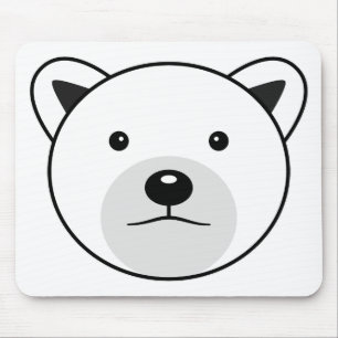 Mousepad Urso Polar de Cartoon Bonito