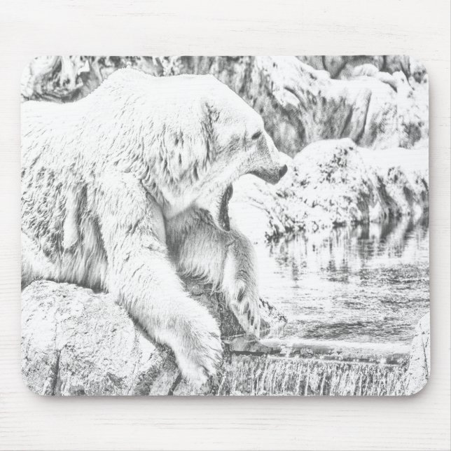 Mousepad Urso polar e água (Frente)