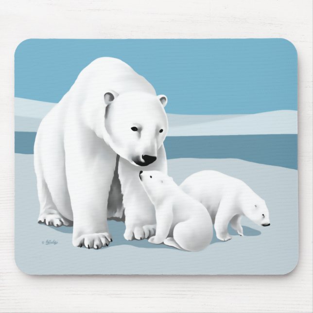Mousepad Urso Polar e Cubos (Frente)