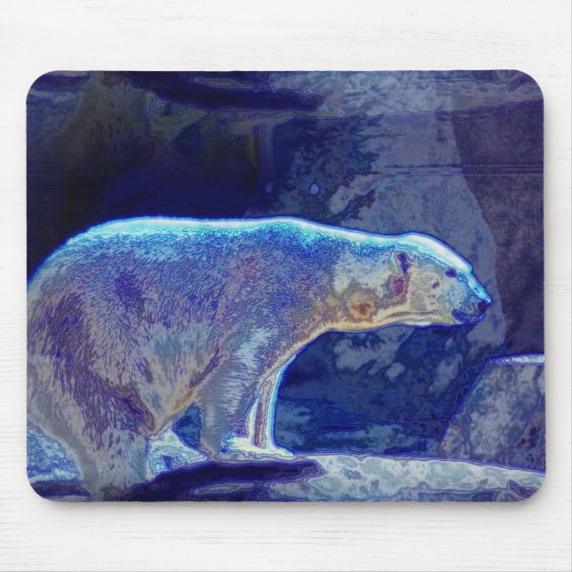 Mousepad Urso polar estilizado (Frente)