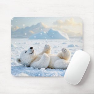 Mousepad Urso Polar No Gelo