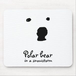 Mousepad Urso Polar numa t-shirt de nevasca