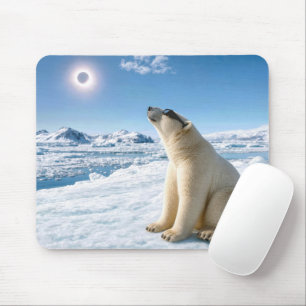 Mousepad Urso Polar Olhando para um Eclipse Solar