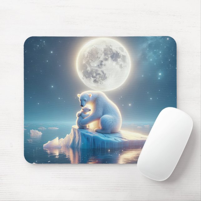 Mousepad Urso Polar Sobre A Fusão Do Iceberg (Com mouse)