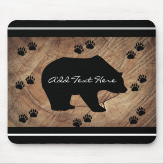 Mousepad Urso Preto E Pistas De Urso