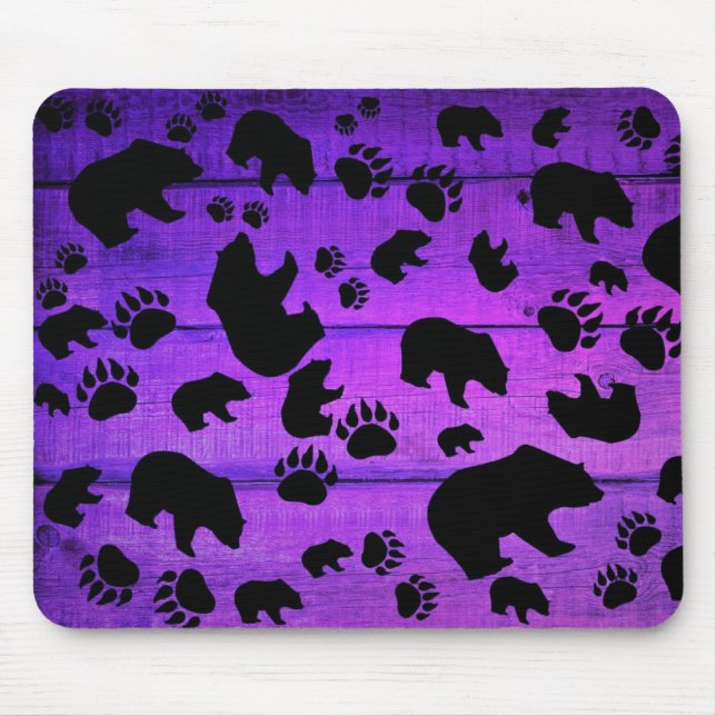 Mousepad Urso Preto - Pinturas Pretas (Frente)