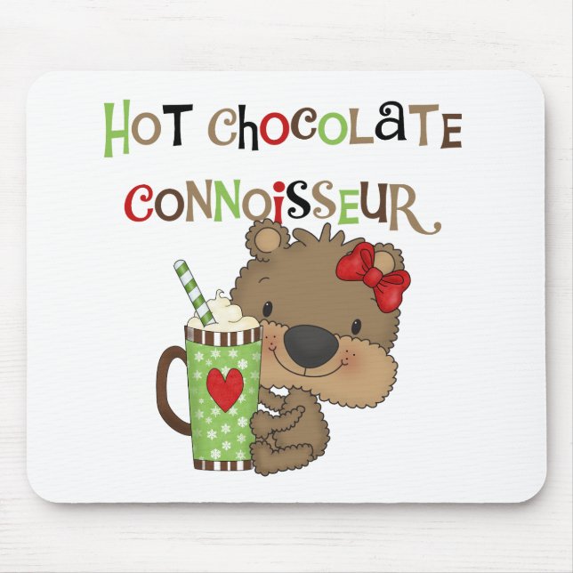 Mousepad Urso quente da menina de ChocolateConoisseur (Frente)