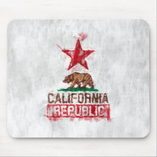 Mousepad Urso Sinalizador da Califórnia no Estilo Painterl