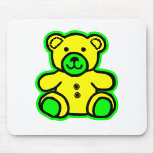 Mousepad Urso Verde Amarelo MUSEUM Zazzle Presente
