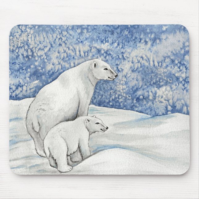 Mousepad Ursos de Neve Polar (Frente)