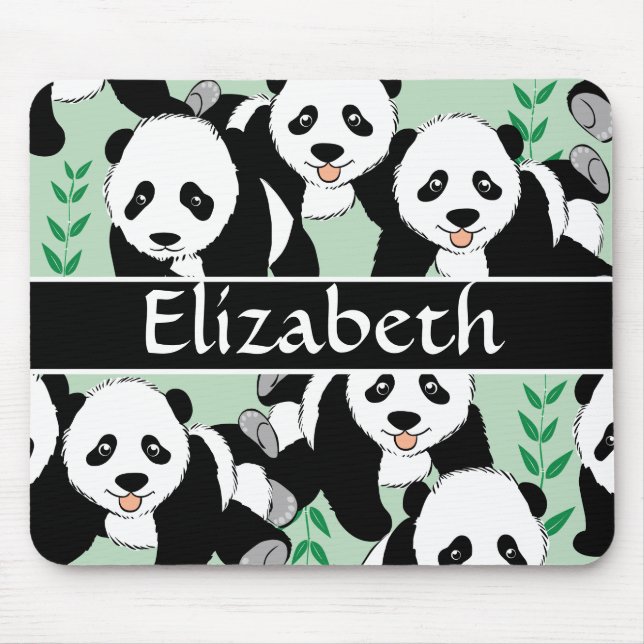 Mousepad Ursos de panda gráficos para personalizar (Frente)