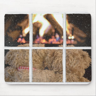 Mousepad ursos peludos por lareira