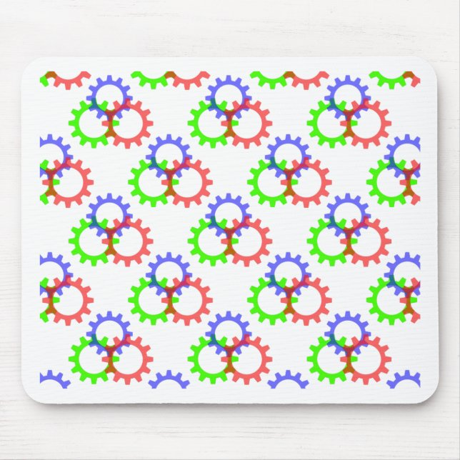 Mousepad Ursos vermelhos, verdes e azuis (Frente)