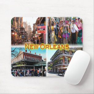 Mousepad US New Orleans - Bourbon Street - Mardi Gras -