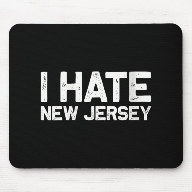 Mousepad Us State Souvenir I Hate New Jersey V-neck  (Frente)