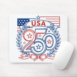 Mousepad USA 250 Patriotic Anniversary Emblem Design