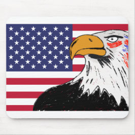 Mousepad USA Drawing of an Eagle
