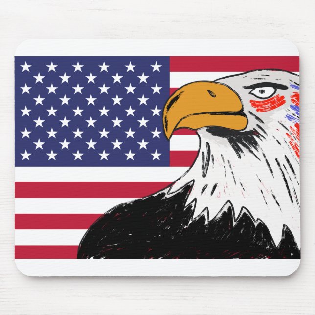 Mousepad USA Drawing of an Eagle (Frente)
