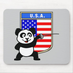 Mousepad USA Fencing Panda