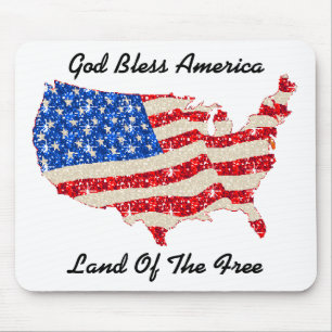 Mousepad USA Flag Deus abençoe America