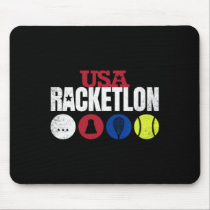 Mousepad Usa Racketlon - Mesa de Badminton Squash Tenn