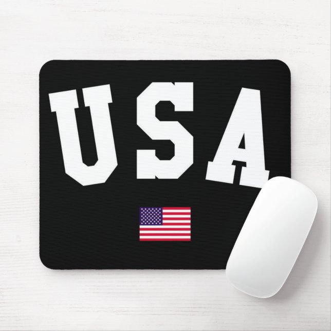 Mousepad USA varsity letters American Flag Gym Sports  (Com mouse)