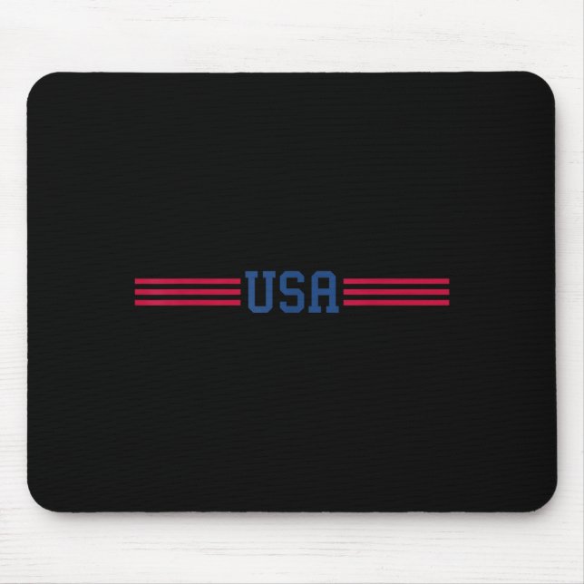 Mousepad Usa Women Men Patriotic American White 4th Of July (Frente)
