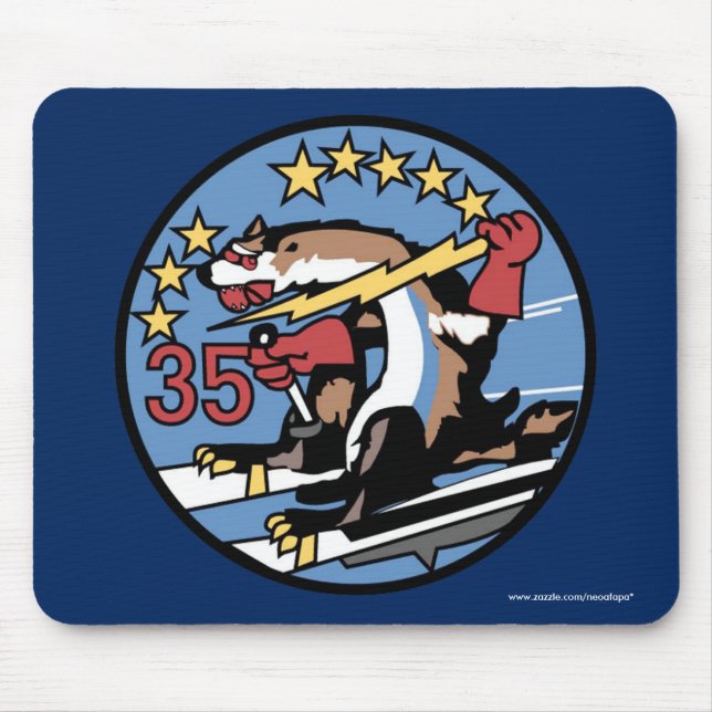 Mousepad USAFA Squadon 35" tapete do rato da doninhas (Frente)